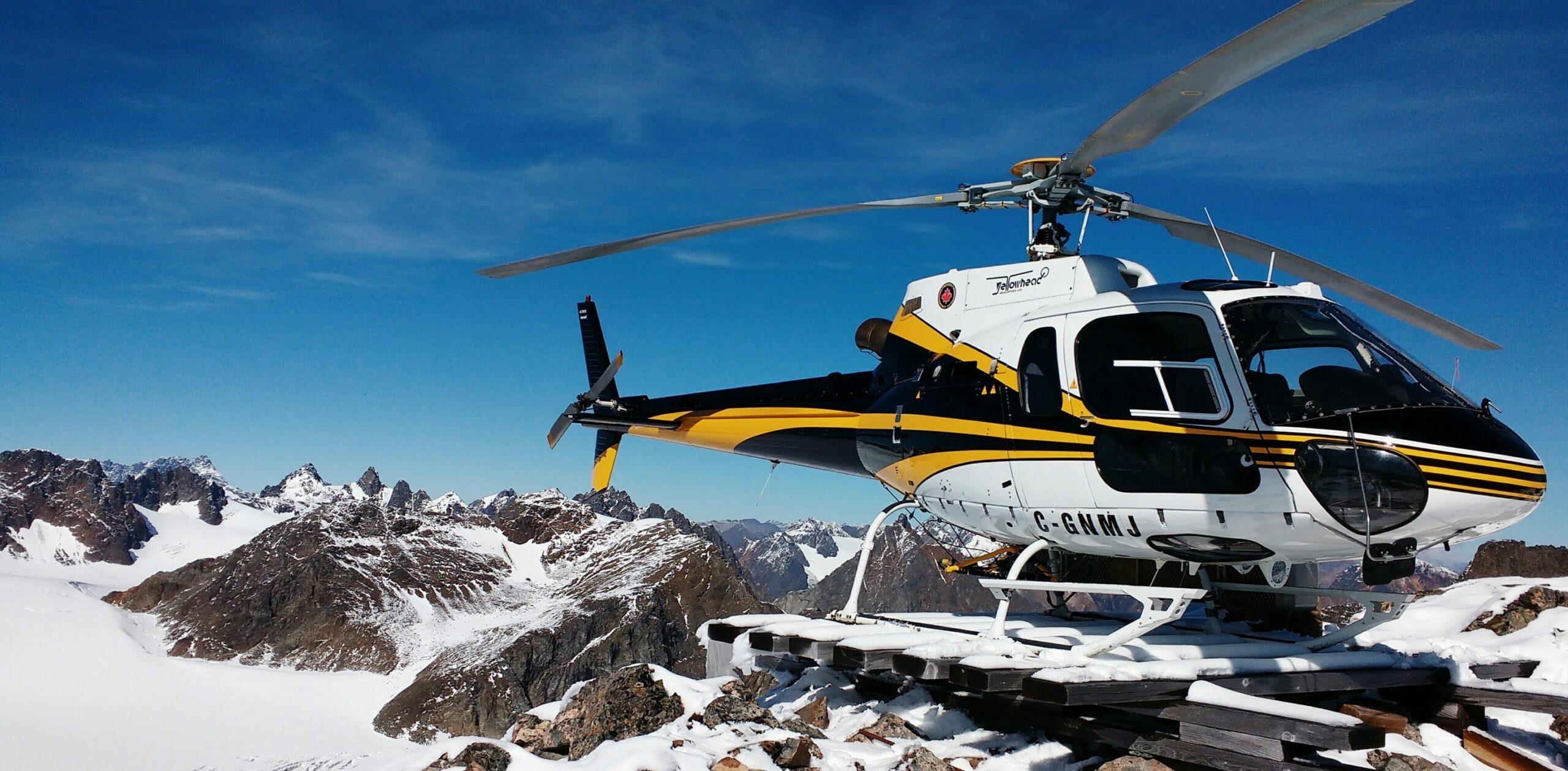 helicopter on mountain
