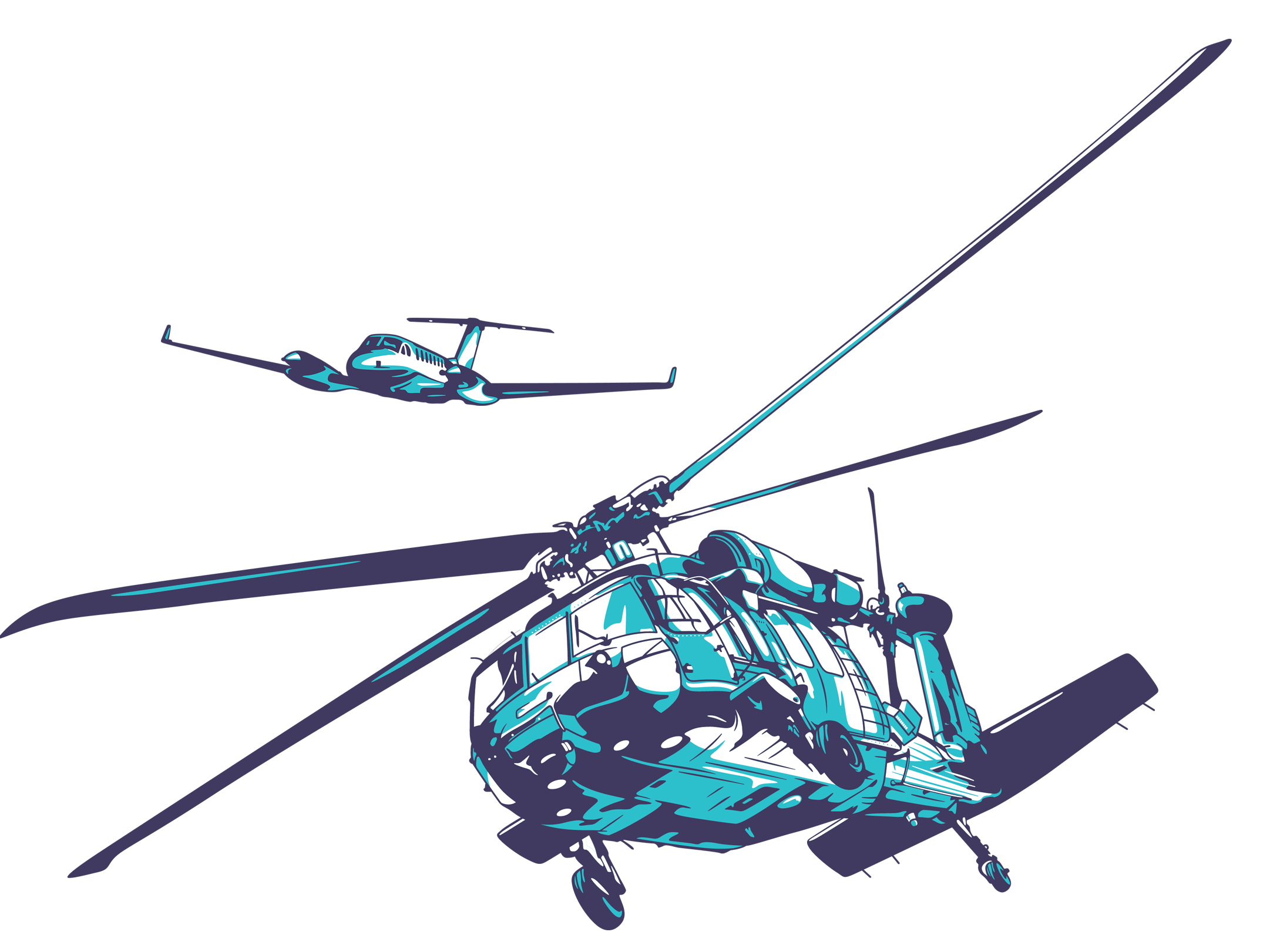 Cirro hero image of aircraft and helicopter