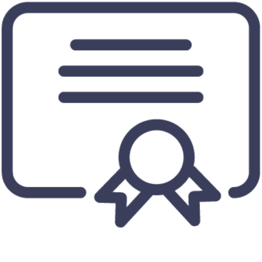 Icon of an educational certificate.